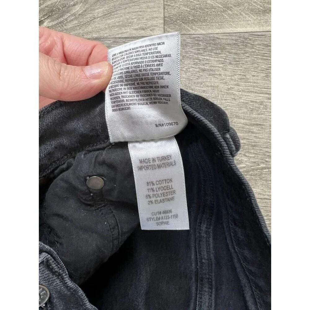 Agolde Sophie High Rise Skinny Jeans Size 29 Black - Picture 5 of 11